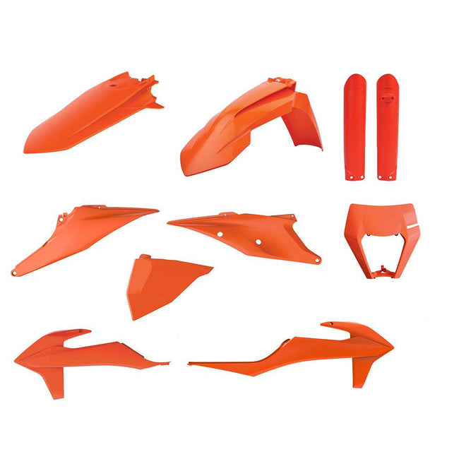 POLISPORT ENDURO KIT KTM EXC/EXC-F 20-23 - ORANGE (INCL. HEADLIGHT SURROUND & FORK GUARDS) Hover Image
