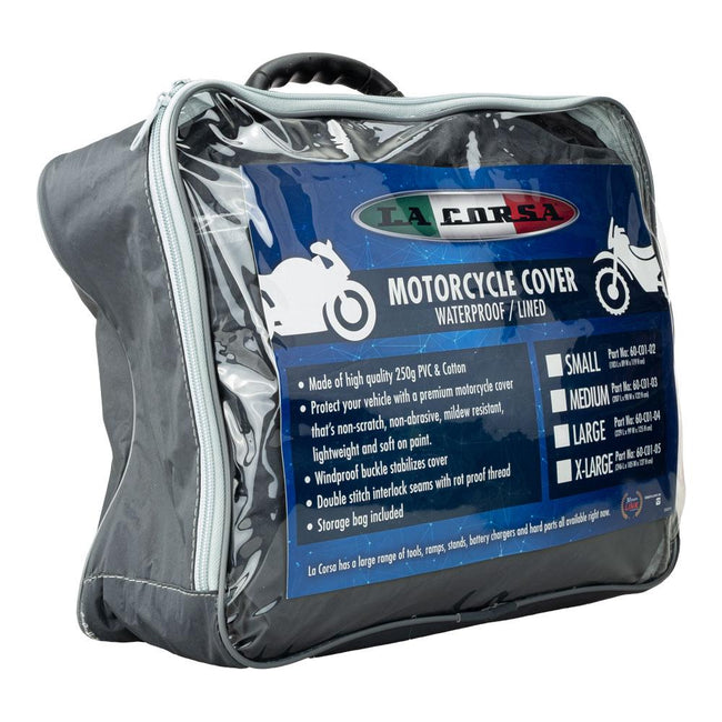 LA CORSA MOTORCYCLE COVER - WATERPROOF / LINED Med Main Image