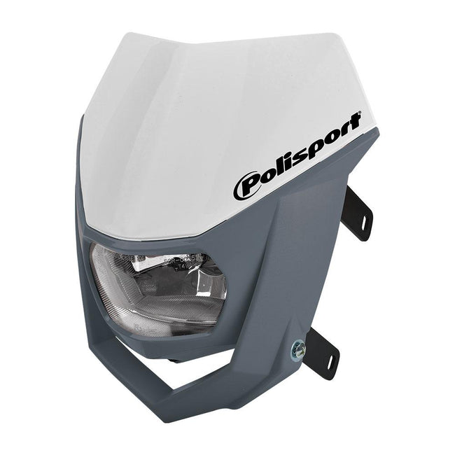 POLISPORT HALO HEADLIGHT - NARDO GREY/WHITE Main Image