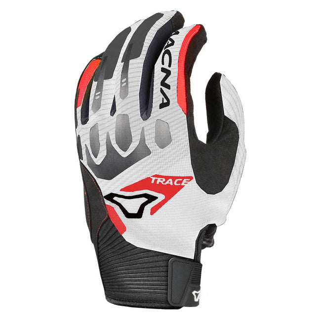 Macna Trace Gloves White/Black/Red Hover Image