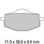 FERODO Disc Pad Set - FDB383 P Platinum Non Sintered Compound