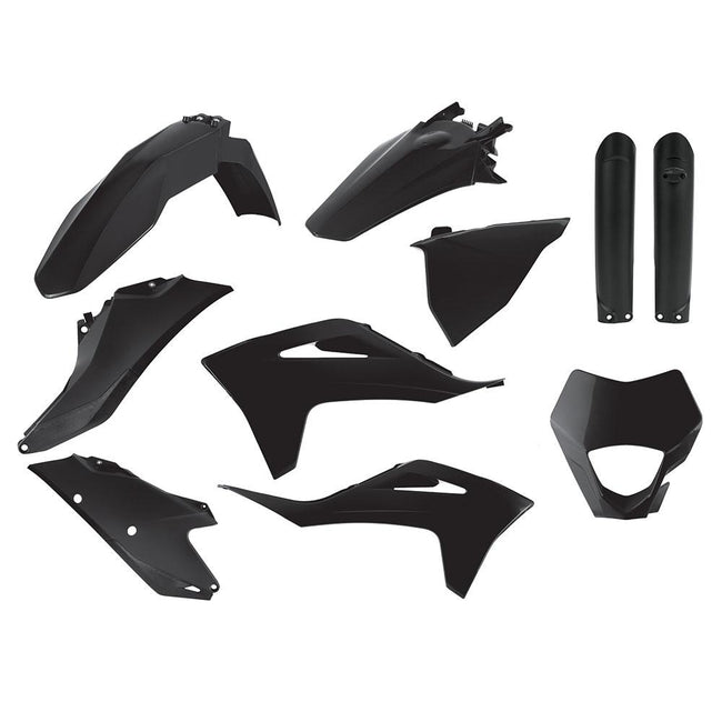 POLISPORT ENDURO KIT GASGAS EC/EC-F 21-23 - BLACK (INCL. HEADLIGHT SURROUND & FORK GUARDS) Hover Image