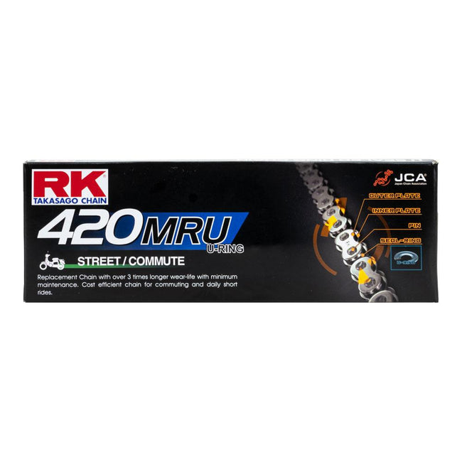 RK CHAIN 420MRU - 136 LINK (U-RING) Hover Image