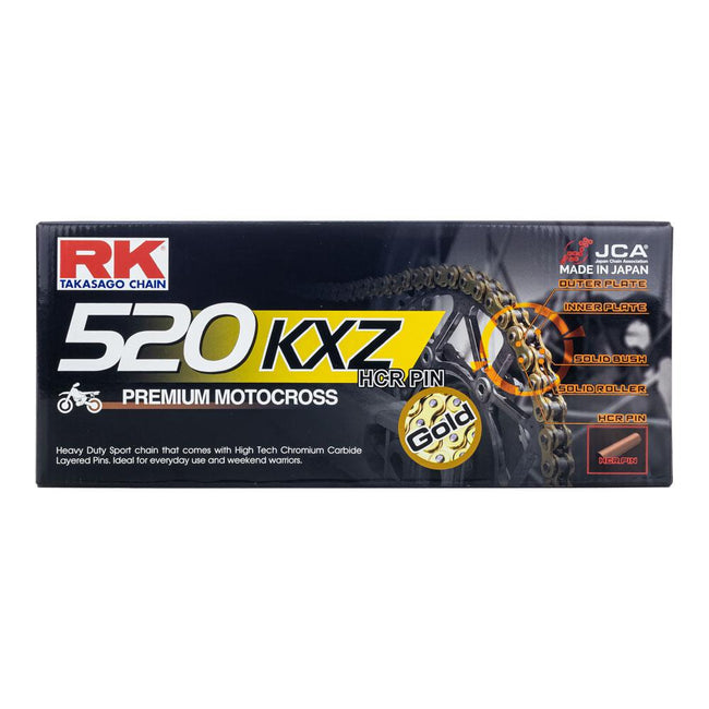 RK CHAIN 520KXZ - 120 LINK - GOLD Hover Image