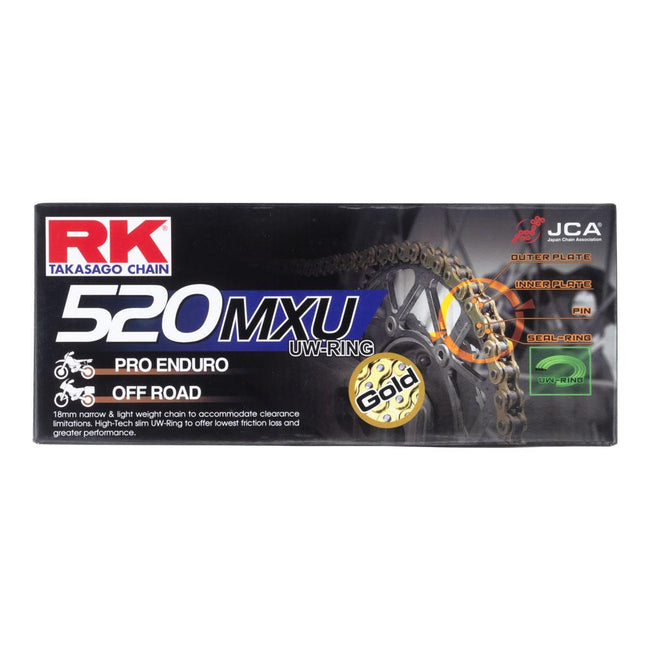 RK CHAIN 520MXU - 120 LINK - GOLD Hover Image