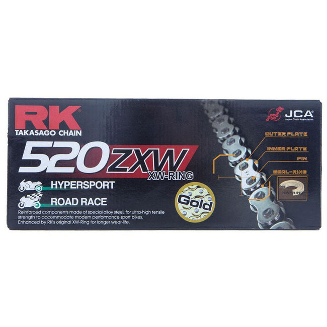 RK CHAIN 520ZXW - 120 LINK - GOLD Hover Image