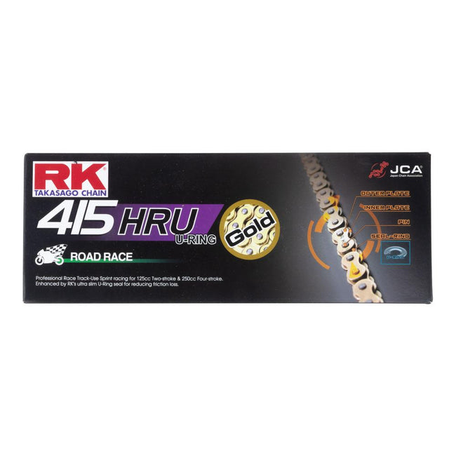 RK CHAIN 415HRU - 136 LINK - GOLD (U-RING) Hover Image