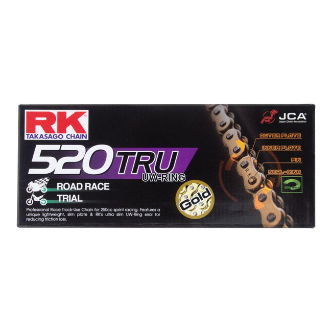 RK CHAIN 520TRU - 120 LINK - GOLD Hover Image