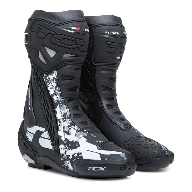 TCX RT-RACE BOOTS BLACK/WHITE/GREY Hover Image