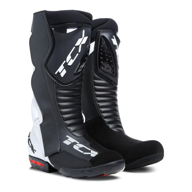 TCX TCS SPEEDWAY BOOTS BLACK/WHITE Hover Image