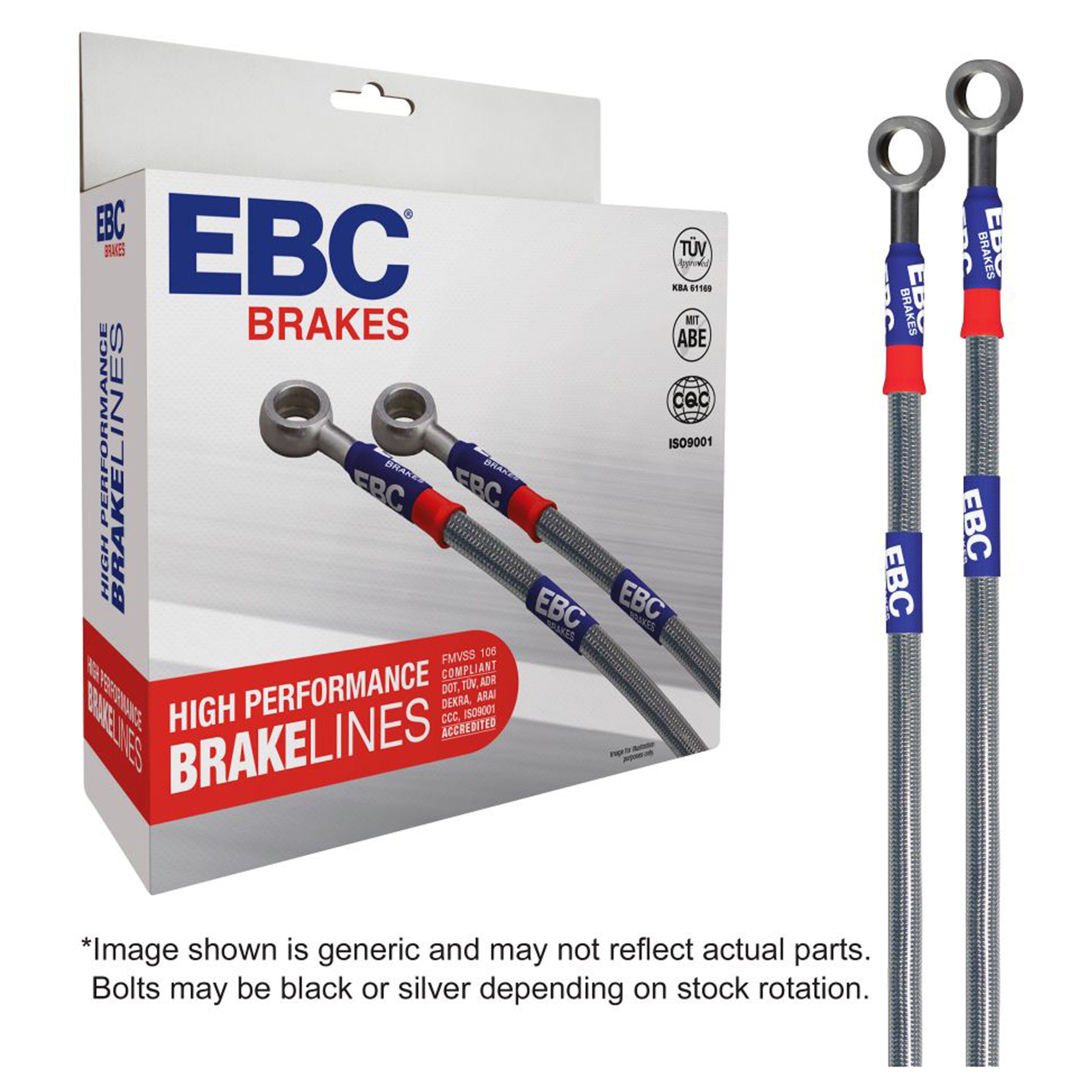 EBC Front Brake Line Kit - Suits Kawasaki Ninja 300 '13-'15 - BLM4182-1F