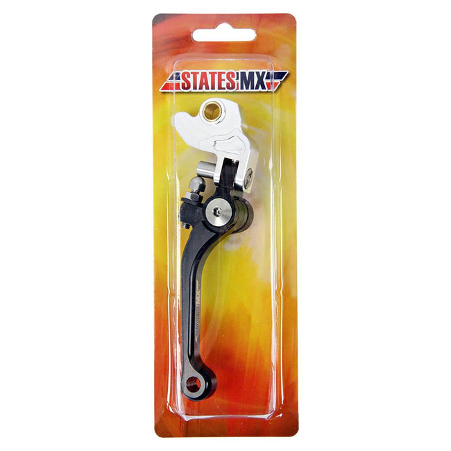 STATES MX BRAKE LEVER - FOLD/FLEX - YAM/SUZUKI/KAWASAKI - BLACK Hover Image