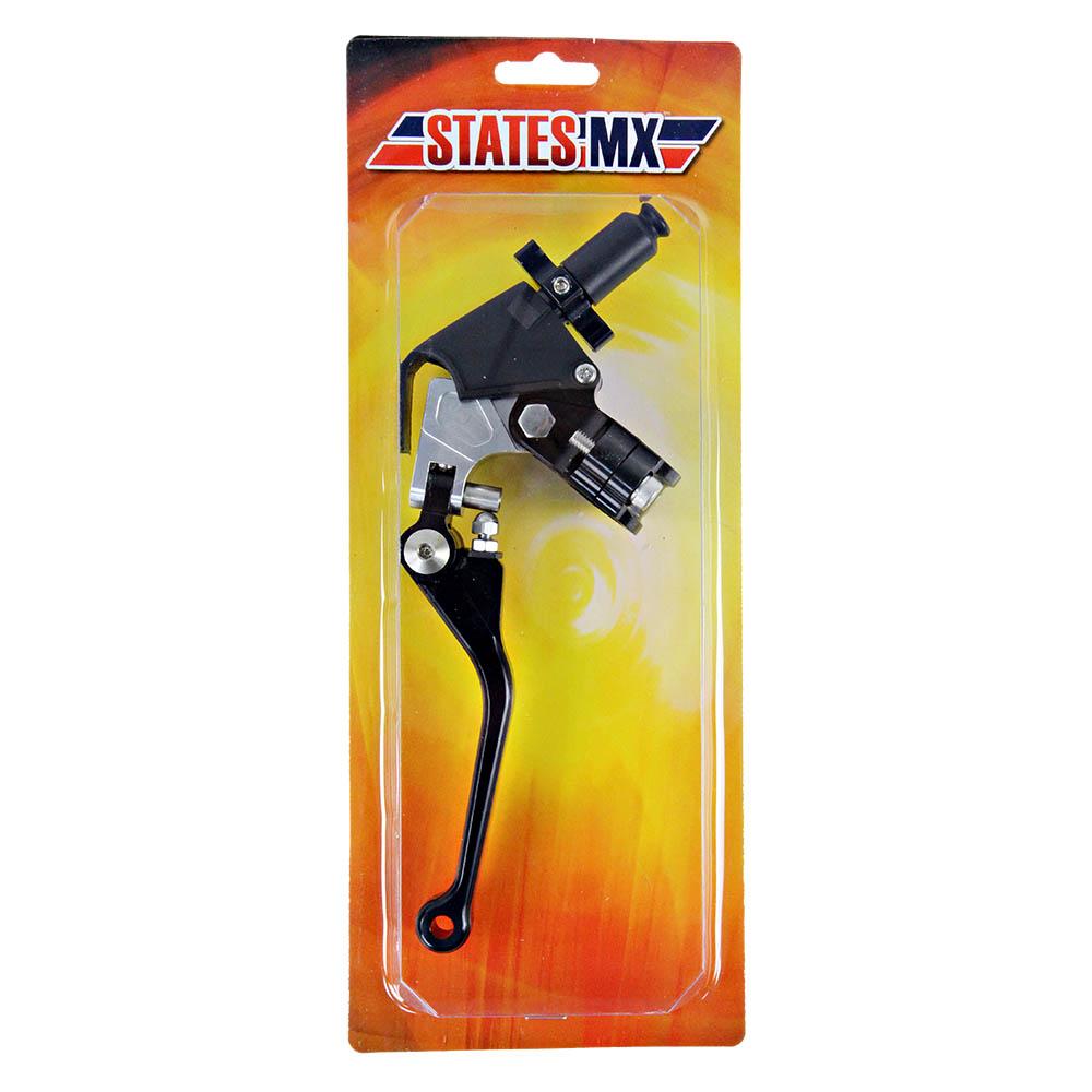 STATES MX CLUTCH PERCH AND LEVER ASSEMBLY - FOLD/FLEX - UNIVERSAL - BLACK