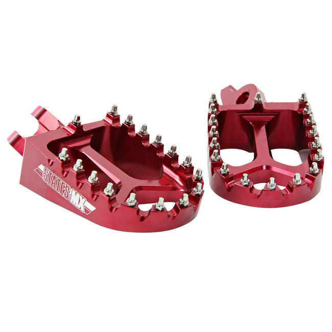 STATES MX S2 ALLOY OFF ROAD FOOTPEGS - HONDA - RED Main Image