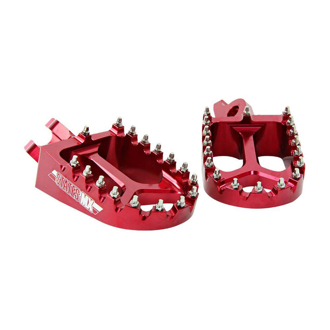 STATES MX S2 ALLOY OFF ROAD FOOTPEGS - SUZUKI - RED Hover Image