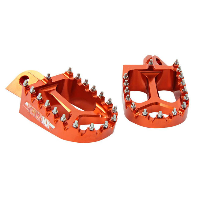 STATES MX S2 ALLOY OFF ROAD FOOTPEGS - KTM - ORANGE Main Image