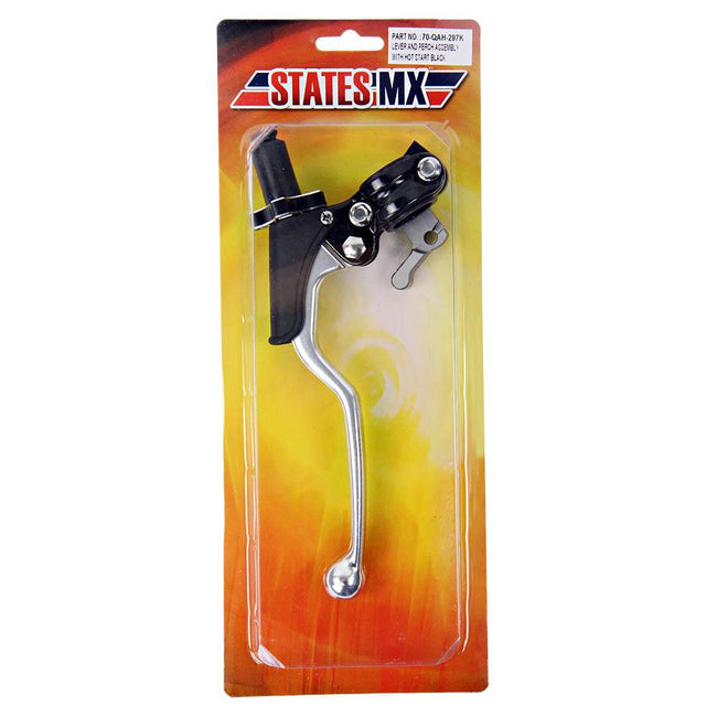STATES MX CLUTCH PERCH AND LEVER ASSEMBLY w/HOT START - BLACK Hover Image