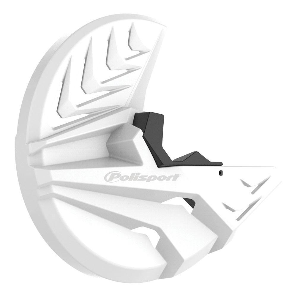 POLISPORT DISC + BOTTOM FORK PROTECTOR BETA - WHITE** (75-815-70W)