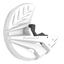 POLISPORT DISC + BOTTOM FORK PROTECTOR BETA - WHITE** (75-815-70W)