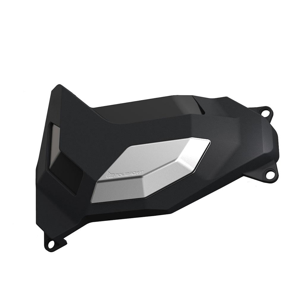 POLISPORT CLUTCH COVER PROTECTOR YAMAHA T7/MT07/XSR700 - BLACK/SILVER
