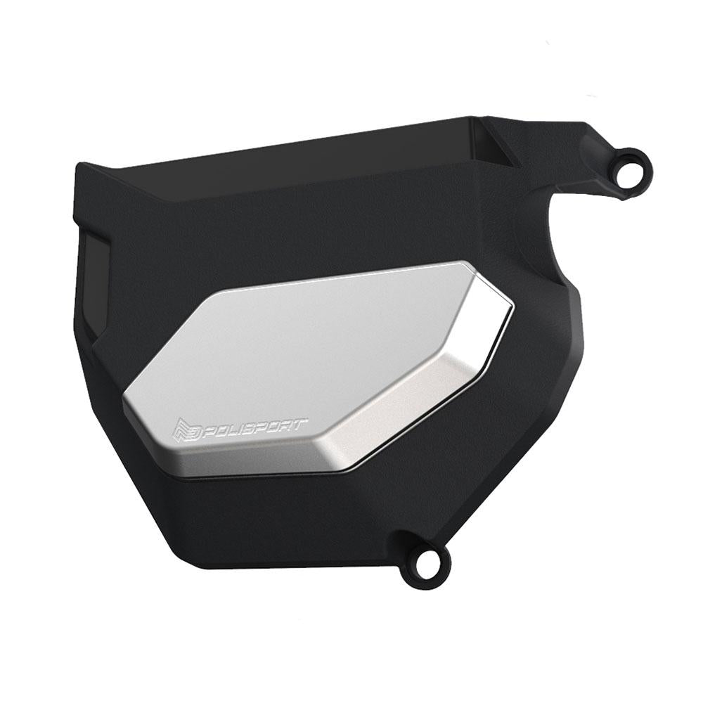 POLISPORT CLUTCH COVER PROTECTOR YAMAHA MT09/XSR 900 - BLACK/SILVER