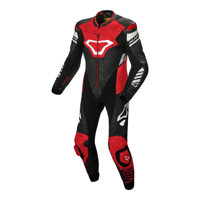 Macna Tracktix 1 Piece Suit Black/Red/White Hover Image