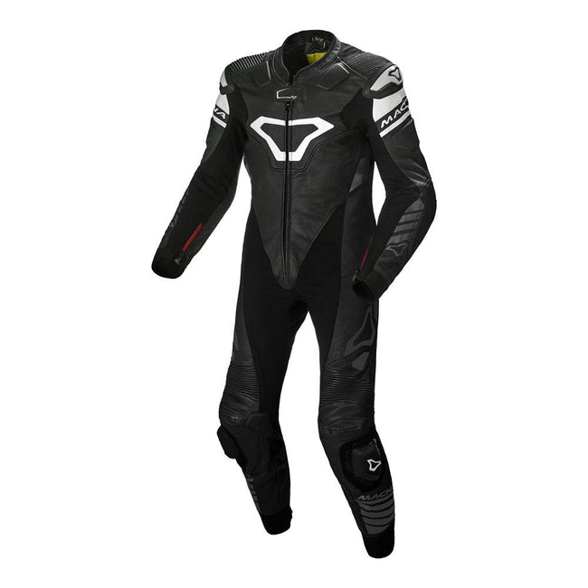 Macna Tracktix 1 Piece Suit Black/White Hover Image