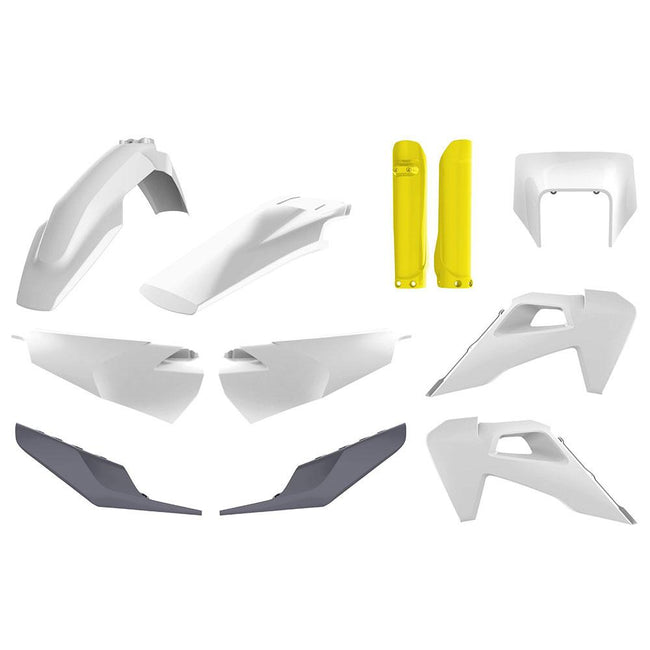 POLISPORT ENDURO KIT HUSQVARNA TE/FE 20-23 - OEM 20-21 (INCL. HEADLIGHT SURROUND & FORK GUARDS) Hover Image