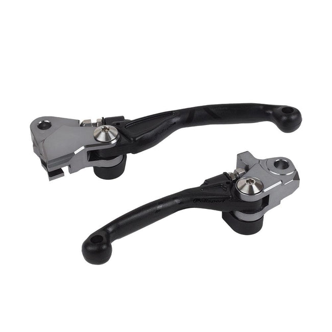 POLISPORT FOLDING LEVER SET KTM 125SX 14-15/TC/FC 19-22 - BLACK Hover Image