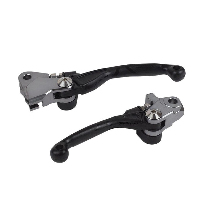 POLISPORT FOLDING LEVER SET HONDA CR125/250 04-07 - BLACK Hover Image