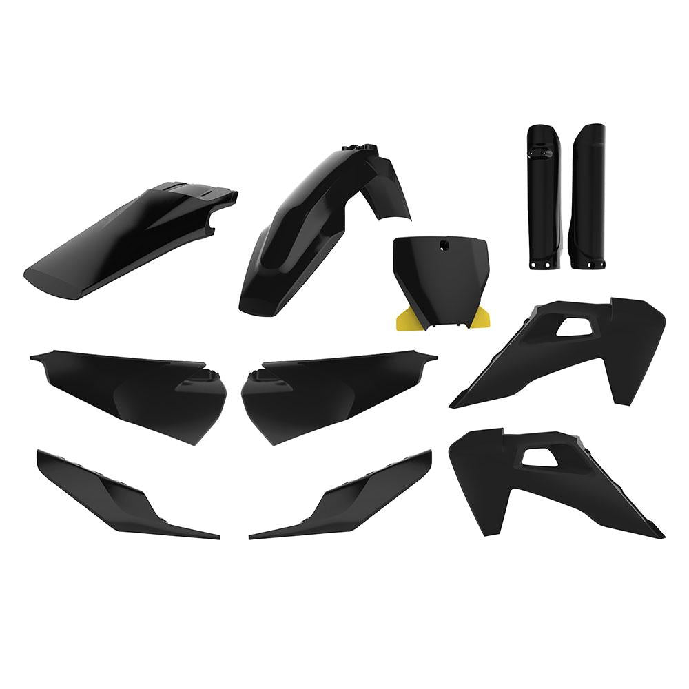 POLISPORT MX KIT HUSQVARNA TC/FC 19-22 - BLACK (INCL. FORK GUARDS)