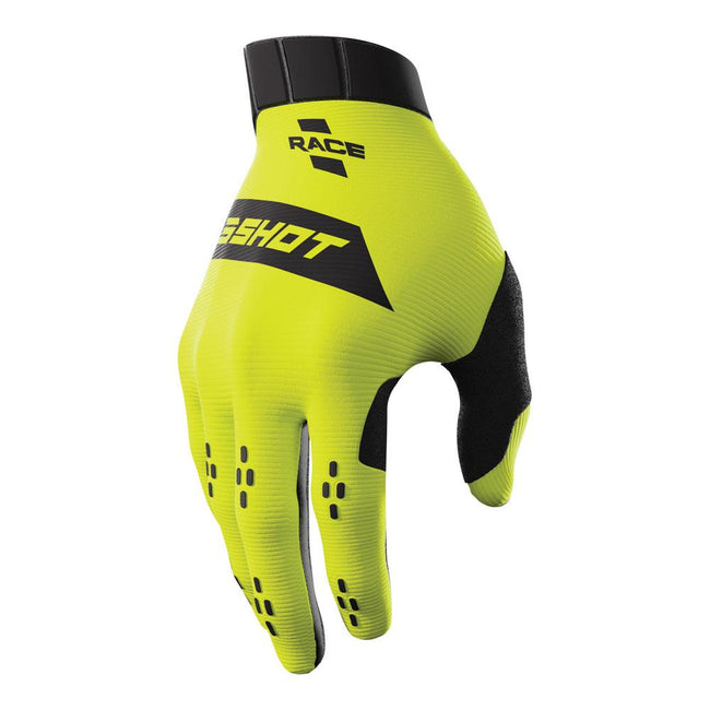 Shot Race Gloves Neon Yellow Hover Image
