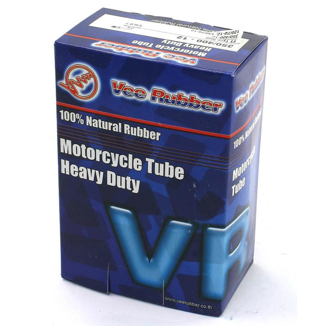 VEE RUBBER - HEAVY DUTY TUBE - 1.5mm - 350/400-12, 90° RIGHT ANGLE VALVE Hover Image