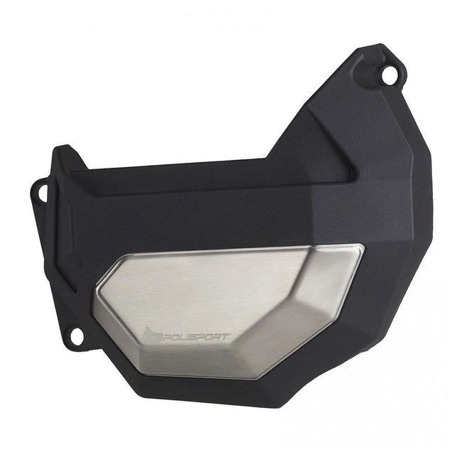 POLISPORT CLUTCH COVER PROTECTOR HONDA AFRICA TWIN 1100 20-24 - BLACK/SILVER Hover Image