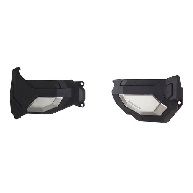 POLISPORT CLUTCH & ALTERNATOR COVER KIT YAMAHA T7/MT07/XSR700 - BLACK/SILVER Hover Image