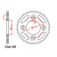 REAR SPROCKET - STEEL 37T 420P (32-KWW-37)