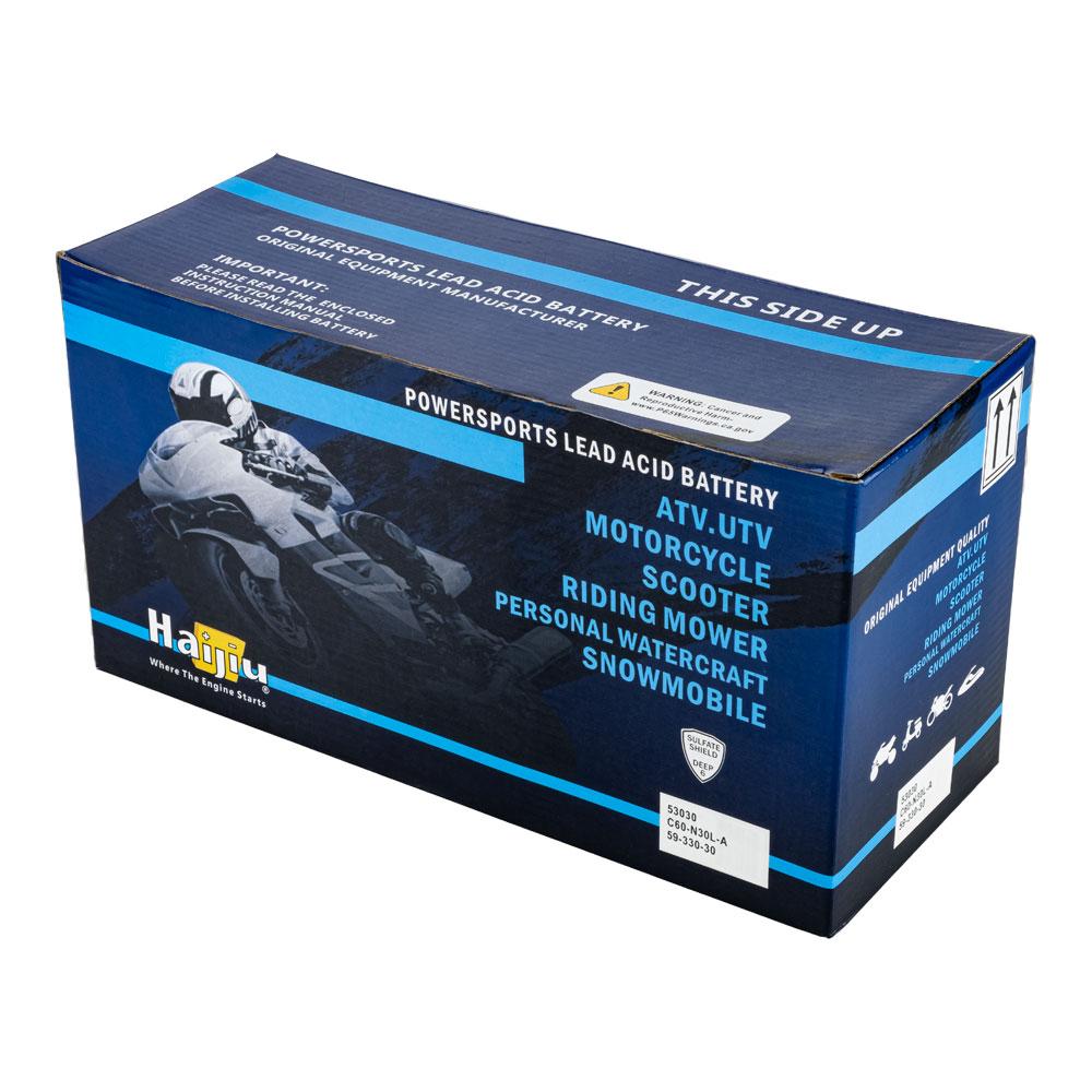 ROADSTAR C60-N30LA-A BATTERY 12V Flood Cell Heavy Duty HAIJIU 30Ah DIN 53030 with Handle