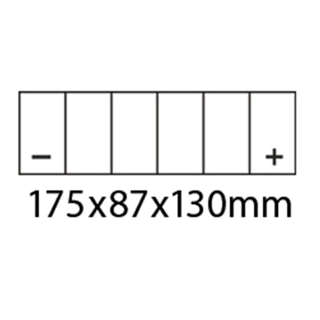 HAIJIIU HTX15L-BS BATTERY 12V MF  14Ah Hover Image