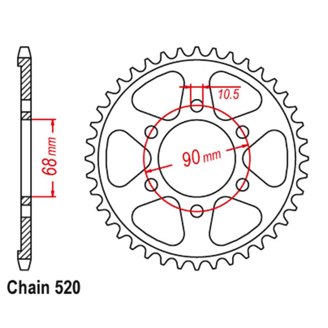 REAR SPROCKET - STEEL 36T 520P (NEW 2021) Hover Image