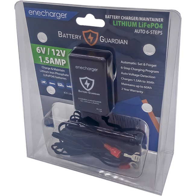 BAT4 - BATTERY CHARGER LITHIUM 6V/12V 1.5AMP Hover Image