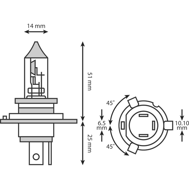 EH300 - HALOGEN 12V 35/35W HS1 PX43T BULB Hover Image