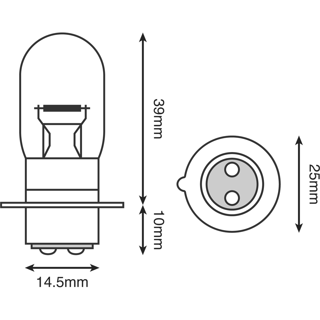 EH701 - HALOGEN 12V 35/35 H6 1 PIN BULB