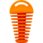 EXP5 - EXHAUST PLUG 4 STROKE ORANGE