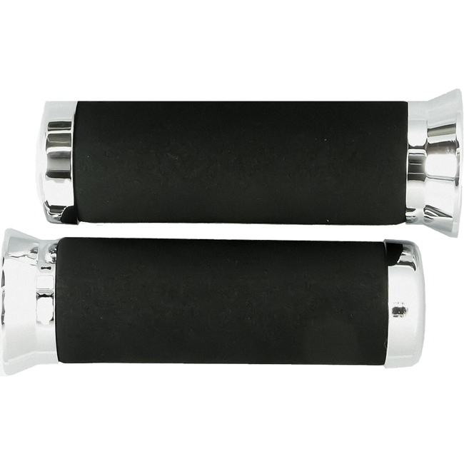 HG9 - FOAM GRIPS WITH CHROME END CAP 7/8" BARS Hover Image