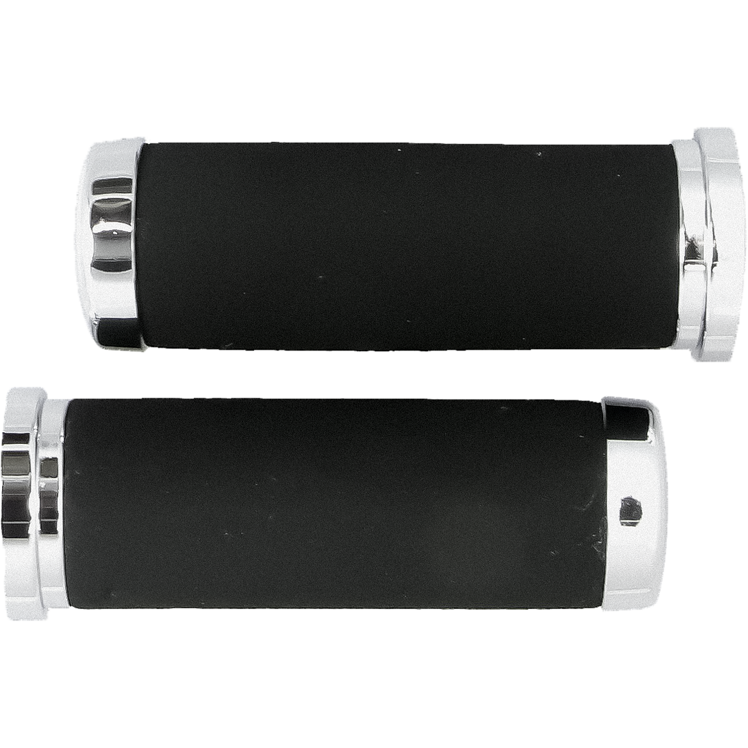 HG9A - FOAM GRIPS WITH CHROME END CAP 1" BARS