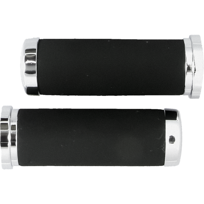 HG9A - FOAM GRIPS WITH CHROME END CAP 1" BARS Hover Image