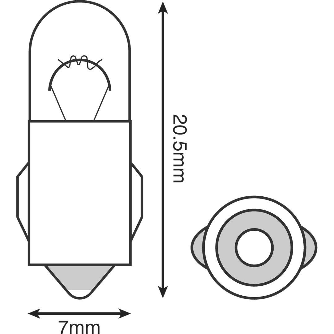 HL026 - INSTRUMENT BULB 12V 2W (10/BOX)
