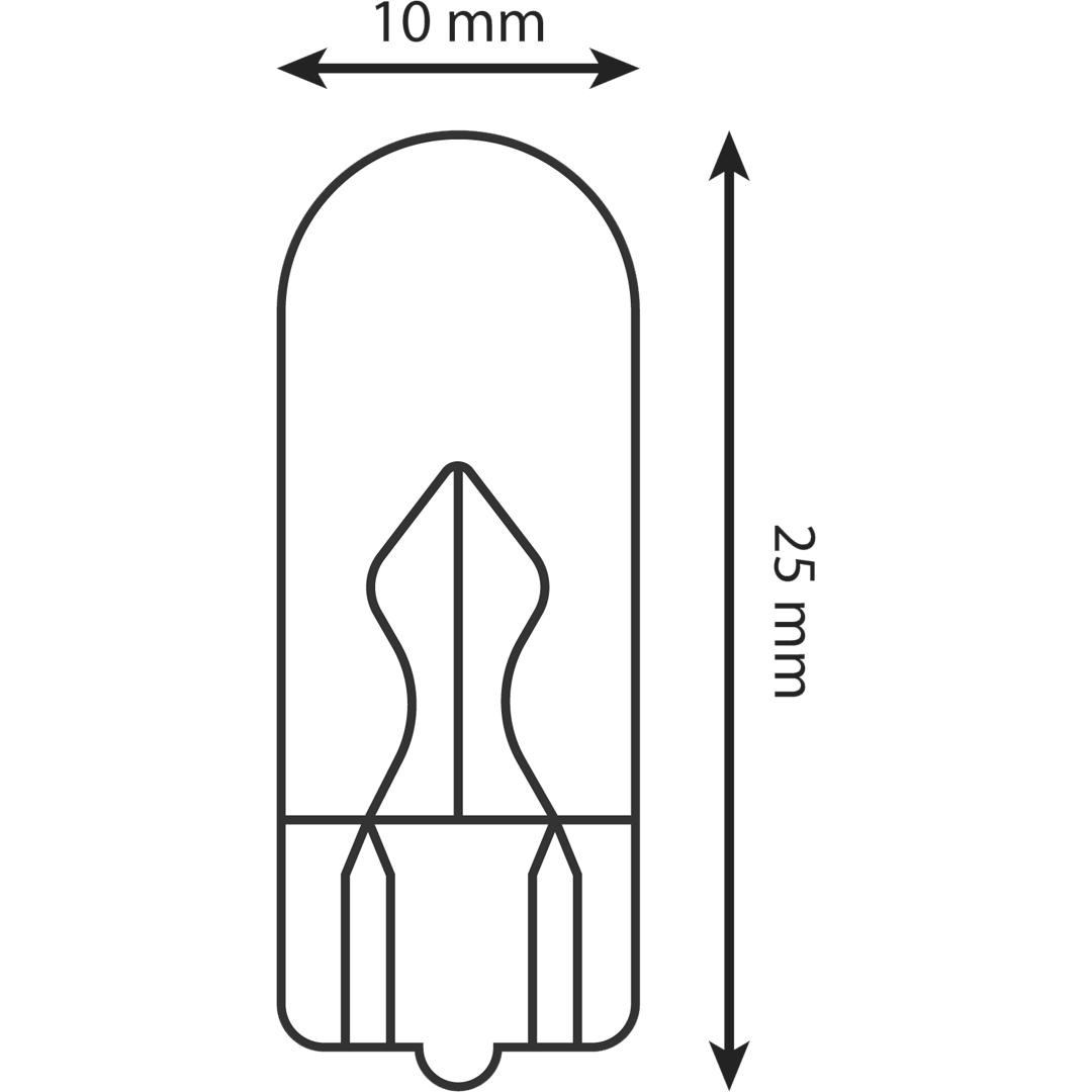 HL115 - INSTR. BULB/WEDGE BASE 12V 4W (10/BOX)