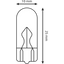 HL115 - INSTR. BULB/WEDGE BASE 12V 4W (10/BOX)
