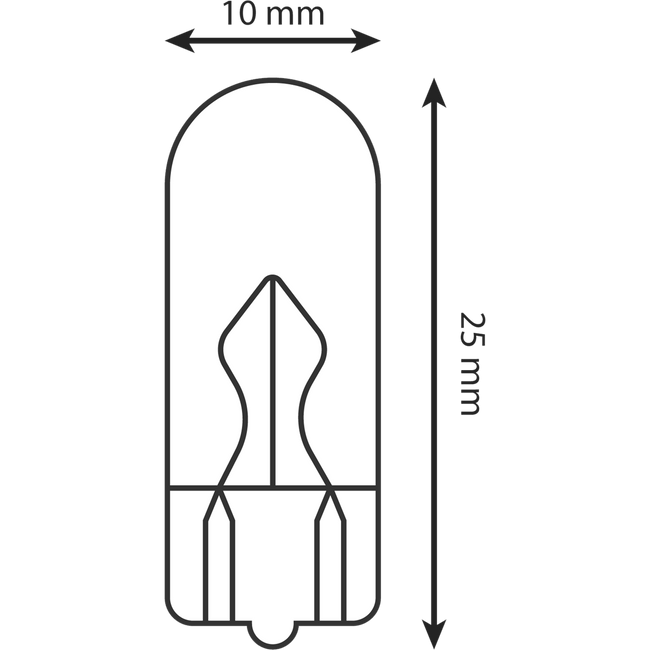 HL115 - INSTR. BULB/WEDGE BASE 12V 4W (10/BOX) Hover Image